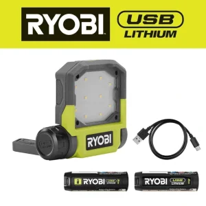 RYOBI USB Lithium Flip Light Kit with 2.0Ah USB Lithium Battery