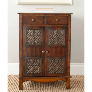 Safavieh Herbert Dark Brown Birch 2-Drawer Accent Chest