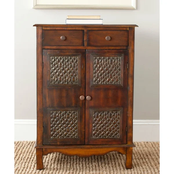Safavieh Herbert Dark Brown Birch 2-Drawer Accent Chest