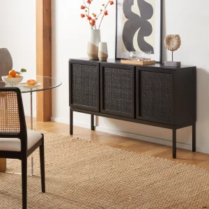 Safavieh Zadie Black Coastal Mdf Media Cabinet