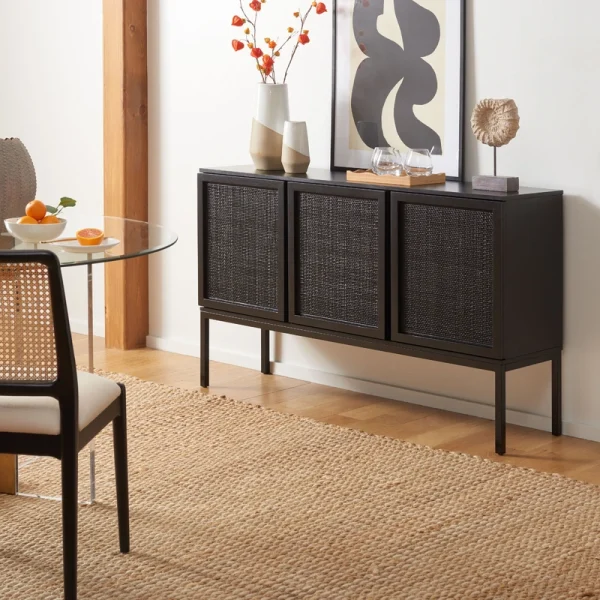Safavieh Zadie Black Coastal Mdf Media Cabinet