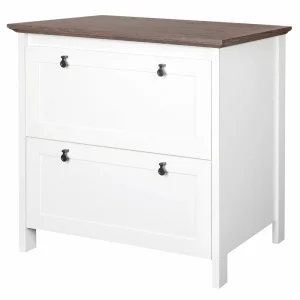 Saint Birch Finley White, Drift Wood Office Cabinet