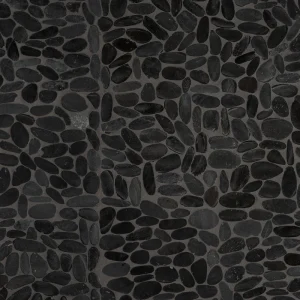 Satori River Rock Black 12-in x 12-in Natural Stone Mosaic Floor and Wall Tile (0.96-sq. ft/ Piece)