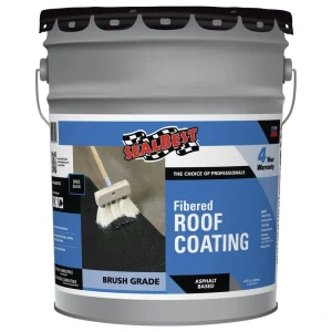 SealBest Professional Grade Fibered Roof & Foundation Coating – 4.75 gal.