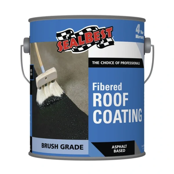 SealBest Professional Grade Fibered Roof & Foundation Coating – .9 gal.