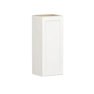 Shaker Full Overlay 15 in. W x 12 in. D x 36 in. H Plywood Assembled Wall Kitchen Cabinet in Linen White