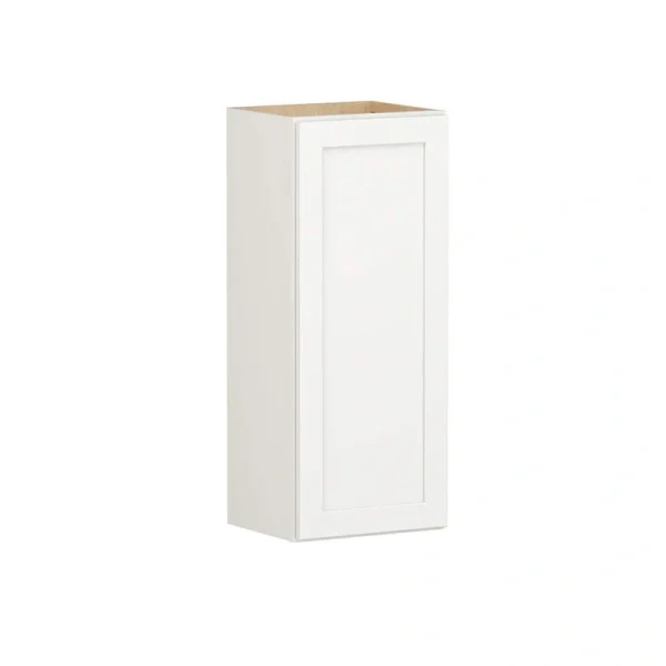 Shaker Full Overlay 15 in. W x 12 in. D x 36 in. H Plywood Assembled Wall Kitchen Cabinet in Linen White