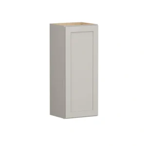 Shaker Full Overlay 15 in. W x 12 in. D x 36 in. H Plywood Assembled Wall Kitchen Cabinet in Stone Gray