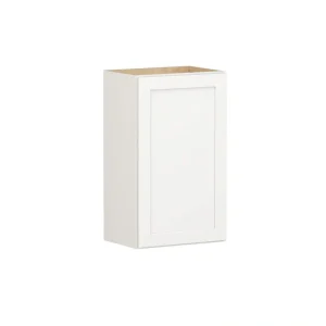 Shaker Full Overlay 18 in. W x 12 in. D x 30 in. H Plywood Assembled Wall Kitchen Cabinet in Linen White