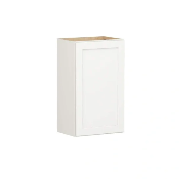 Shaker Full Overlay 18 in. W x 12 in. D x 30 in. H Plywood Assembled Wall Kitchen Cabinet in Linen White