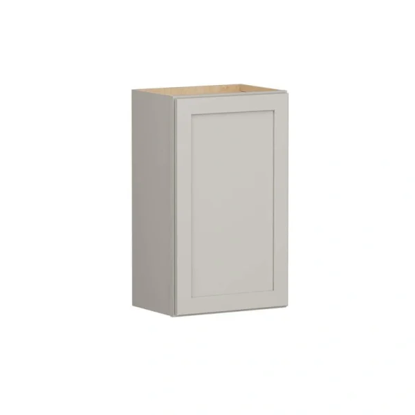 Shaker Full Overlay 18 in. W x 12 in. D x 30 in. H Plywood Assembled Wall Kitchen Cabinet in Stone Gray