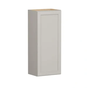 Shaker Full Overlay 18 in. W x 12 in. D x 42 in. H Plywood Assembled Wall Kitchen Cabinet in Stone Gray