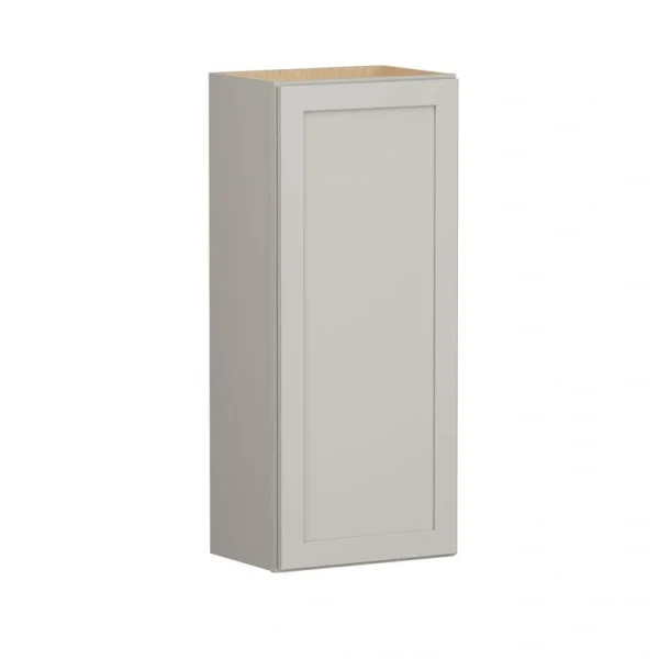 Shaker Full Overlay 18 in. W x 12 in. D x 42 in. H Plywood Assembled Wall Kitchen Cabinet in Stone Gray