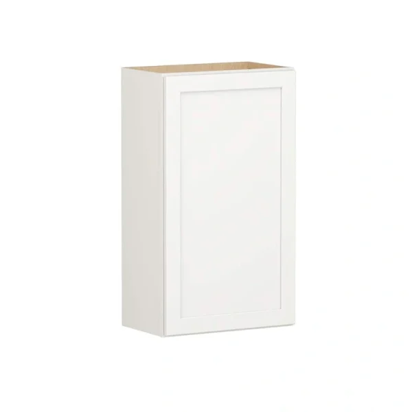 Shaker Full Overlay 21 in. W x 12 in. D x 36 in. H Plywood Assembled Wall Kitchen Cabinet in Linen White