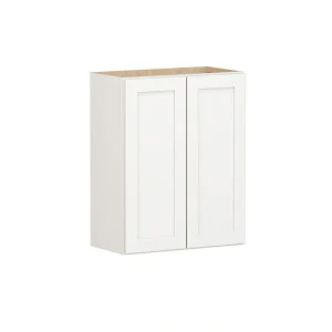 Shaker Full Overlay 24 in. W x 12 in. D x 30 in. H Plywood Assembled Wall Kitchen Cabinet in Linen White