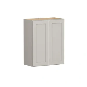 Shaker Full Overlay 24 in. W x 12 in. D x 30 in. H Plywood Assembled Wall Kitchen Cabinet in Stone Gray