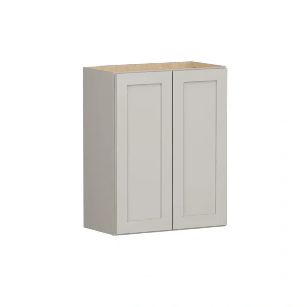 Shaker Full Overlay 24 in. W x 12 in. D x 30 in. H Plywood Assembled Wall Kitchen Cabinet in Stone Gray