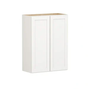 Shaker Full Overlay 27 in. W x 12 in. D x 36 in. H Plywood Assembled Wall Kitchen Cabinet in Linen White