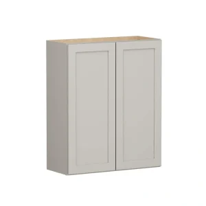 Shaker Full Overlay 30 in. W x 12 in. D x 36 in. H Plywood Assembled Wall Kitchen Cabinet in Stone Gray