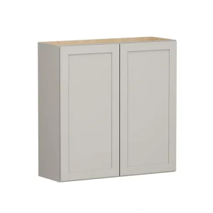 Shaker Full Overlay 36 in. W x 12 in. D x 36 in. H Plywood Assembled Wall Kitchen Cabinet in Stone Gray