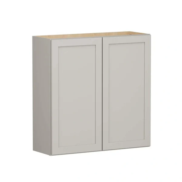 Shaker Full Overlay 36 in. W x 12 in. D x 36 in. H Plywood Assembled Wall Kitchen Cabinet in Stone Gray