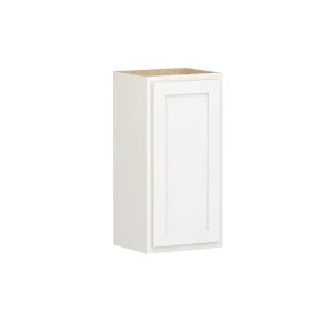 Shaker Partial Overlay 15 in. W x 12 in. D x 30 in. H Plywood Assembled Wall Kitchen Cabinet in Linen White