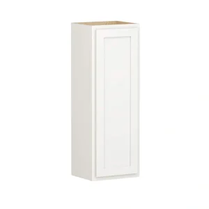 Shaker Partial Overlay 15 in. W x 12 in. D x 42 in. H Plywood Assembled Wall Kitchen Cabinet in Linen White