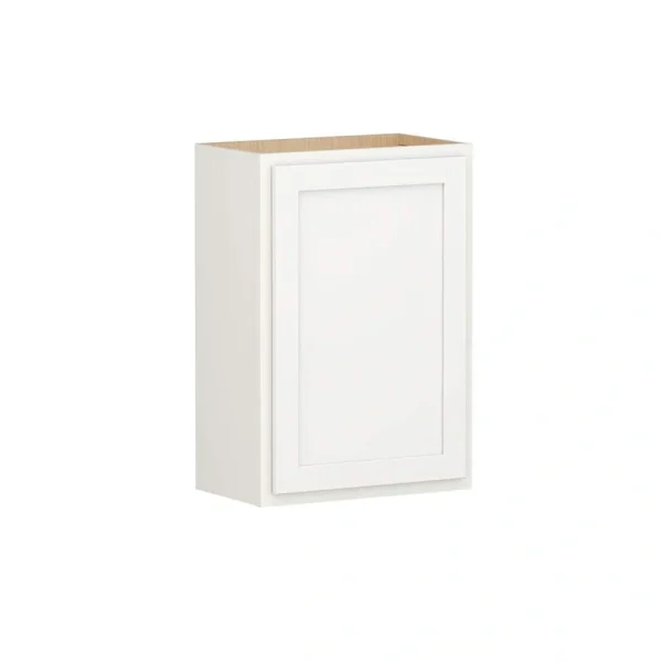 Shaker Partial Overlay 21 in. W x 12 in. D x 30 in. H Plywood Assembled Wall Kitchen Cabinet in Linen White