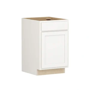 Shaker Partial Overlay 21 in. W x 24 in. D x 34.5 in. H Plywood Assembled Base Kitchen Cabinet in Linen White