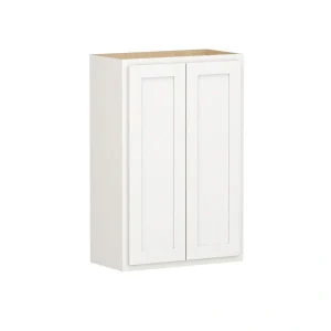 Shaker Partial Overlay 24 in. W x 12 in. D x 36 in. H Plywood Assembled Wall Kitchen Cabinet in Linen White