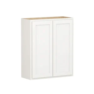 Shaker Partial Overlay 30 in. W x 12 in. D x 36 in. H Plywood Assembled Wall Kitchen Cabinet in Linen White