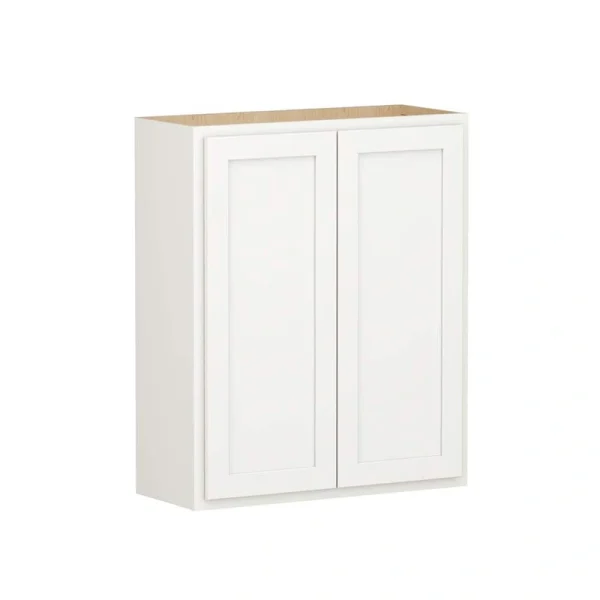 Shaker Partial Overlay 30 in. W x 12 in. D x 36 in. H Plywood Assembled Wall Kitchen Cabinet in Linen White