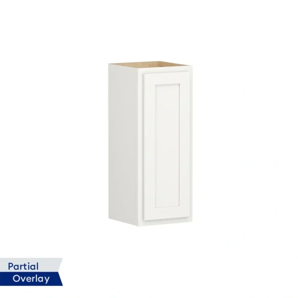 Shenandoah PRO Express Breckenridge 12-in W x 30.125-in H x 12-in D Linen Partial Overlay Wall Fully Assembled Plywood Cabinet (Recessed Panel Shaker Door Style)