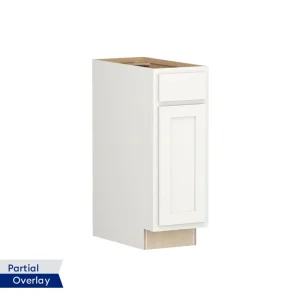 Shenandoah PRO Express Breckenridge 12-in W x 34.5-in H x 24-in D Linen Partial Overlay 1-Drawer Base Fully Assembled Plywood Cabinet (Recessed Panel Shaker Style)
