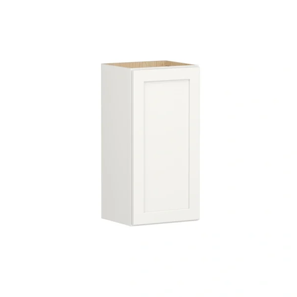 Shenandoah PRO Express Breckenridge 15-in W x 30.125-in H x 12-in D Linen Full Overlay Wall Fully Assembled Plywood Cabinet (Recessed Panel Shaker Door Style)