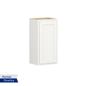 Shenandoah PRO Express Breckenridge 15-in W x 30.125-in H x 12-in D Linen Partial Overlay Wall Fully Assembled Plywood Cabinet (Recessed Panel Shaker Door Style)