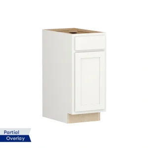 Shenandoah PRO Express Breckenridge 15-in W x 34.5-in H x 24-in D Linen Partial Overlay 1-Drawer Base Fully Assembled Plywood Cabinet (Recessed Panel Shaker Style)