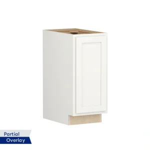 Shenandoah PRO Express Breckenridge 15-in W x 34.5-in H x 24-in D Linen Partial Overlay Maple Base Fully Assembled Plywood Cabinet (Recessed Panel Shaker Door Style)