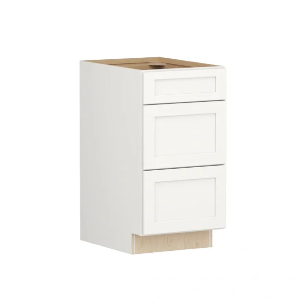 Shenandoah PRO Express Breckenridge 18-in W x 34.5-in H x 24-in D Linen Full Overlay 3-Drawer Base Fully Assembled Plywood Cabinet