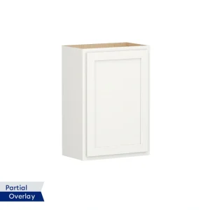 Shenandoah PRO Express Breckenridge 21-in W x 30.125-in H x 12-in D Linen Partial Overlay Wall Fully Assembled Plywood Cabinet (Recessed Panel Shaker Door Style)