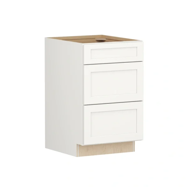 Shenandoah PRO Express Breckenridge 21-in W x 34.5-in H x 24-in D Linen Full Overlay 3-Drawer Base Fully Assembled Plywood Cabinet