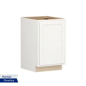 Shenandoah PRO Express Breckenridge 21-in W x 34.5-in H x 24-in D Linen Partial Overlay Base Fully Assembled Plywood Cabinet (Recessed Panel Shaker Door Style)