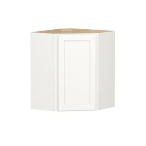 Shenandoah PRO Express Breckenridge 24-in W x 30.125-in H x 12-in D Linen Full Overlay Diagonal Corner Wall Fully Assembled Plywood Cabinet (Recessed Panel Shaker Style)