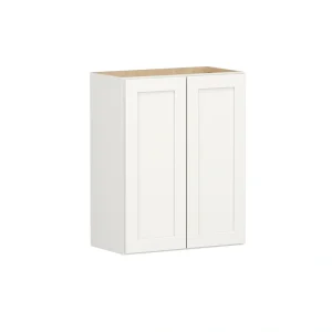 Shenandoah PRO Express Breckenridge 24-in W x 30.125-in H x 12-in D Linen Full Overlay Wall Fully Assembled Plywood Cabinet (Recessed Panel Shaker Door Style)