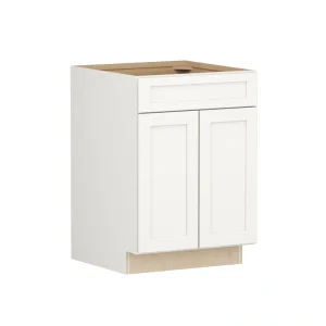 Shenandoah PRO Express Breckenridge 24-in W x 34.5-in H x 24-in D Linen Full Overlay 1-Drawer Base Fully Assembled Plywood Cabinet (Recessed Panel Shaker Style)