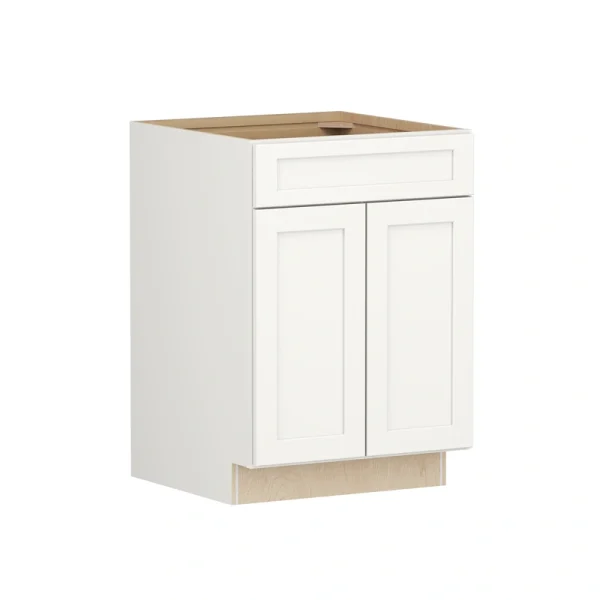 Shenandoah PRO Express Breckenridge 24-in W x 34.5-in H x 24-in D Linen Full Overlay 1-Drawer Base Fully Assembled Plywood Cabinet (Recessed Panel Shaker Style)