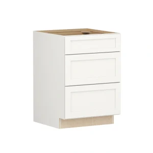 Shenandoah PRO Express Breckenridge 24-in W x 34.5-in H x 24-in D Linen Full Overlay 3-Drawer Base Fully Assembled Plywood Cabinet