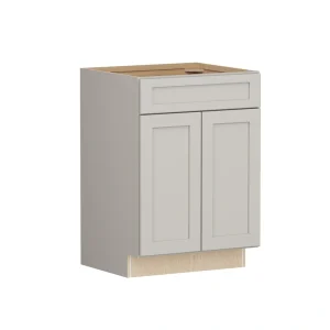 Shenandoah PRO Express Breckenridge 24-in W x 34.5-in H x 24-in D Stone Full Overlay 1-Drawer Base Fully Assembled Plywood Cabinet (Recessed Panel Shaker Style)