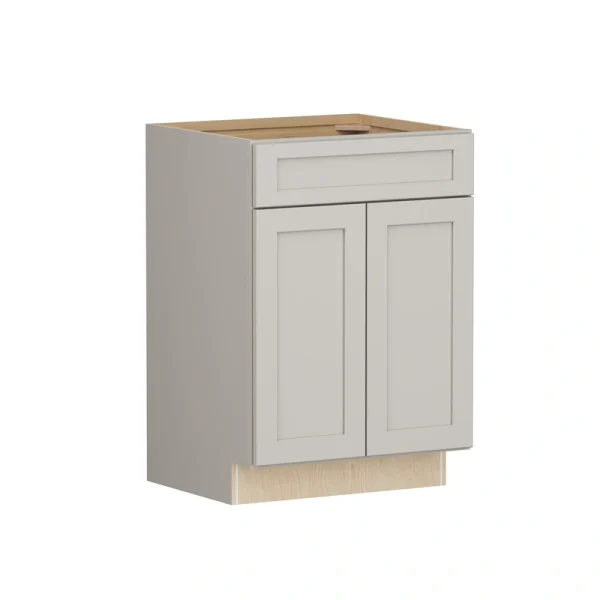 Shenandoah PRO Express Breckenridge 24-in W x 34.5-in H x 24-in D Stone Full Overlay 1-Drawer Base Fully Assembled Plywood Cabinet (Recessed Panel Shaker Style)