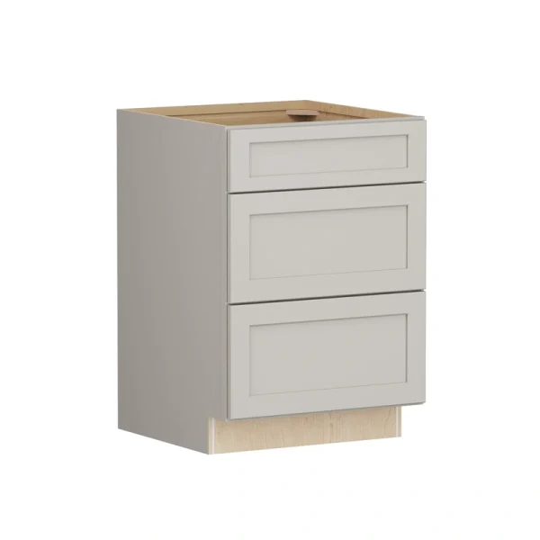 Shenandoah PRO Express Breckenridge 24-in W x 34.5-in H x 24-in D Stone Full Overlay 3-Drawer Base Fully Assembled Plywood Cabinet